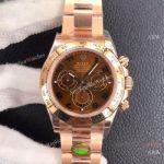 Super Clone Rolex Daytona Noob Swiss 4130 904L Rose Gold Chocolate Arabic Dial Watch_th.jpg